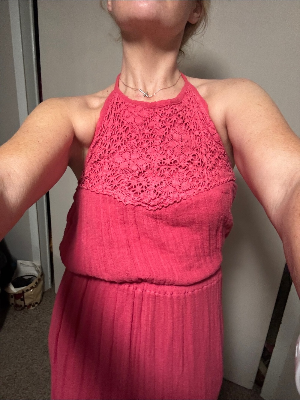Jen's Pirate Booty Pink Crochet Maxi Dress - Picture 6 of 7